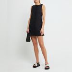 kourt Jasen Linen Blend Mini Dress Photo 1