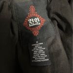 BB Dakota  Military Black Bomber Jacket with Pockets and Stripes Patches Womens M Photo 7