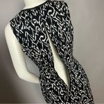 Elie Tahari For Nordstrom Dress Women Size 8 Black White Ruffle Front Sheath Photo 8