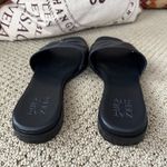 Naturalizer  Genevieve Black Leather Slide Sandals Photo 3