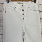 Madewell  pure white 10” high rise button fly cropped skinny jeans 28 Photo 2