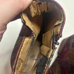 Franco Sarto  Burgundy Brocade Boots Size 9 Heeled Chunky Ankle Photo 6