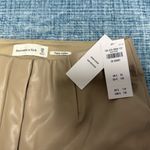 Abercrombie & Fitch NWT Beige Faux Leather Pants Size Short 28 Waist or Size 6 Photo 3