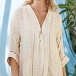 Soft Surroundings NWT Cream Sequin Glamour Kimono Cardigan Medium Bohemian Photo 0