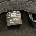 Saks 5th Avenue Saks Fifth Avenue Womens Wool Felt Floppy Hat with‎ Silver Chain Black One-Size Photo 4