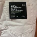 Silver Jeans Co. Most Wanted Mid Rise Straight Crop Jeans in White Plus Size 18W Photo 12