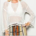 Knit Tassel Top White Size undefined Photo 3