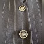 Vintage 90s D.B.Y Black Pinstripe Longline Buckle Back Vest Top Size 13 Photo 4