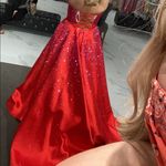 Sherri Hill Red  strapless gown Photo 6