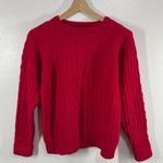 Vtg. GANT Red Cable Knit Sweater 100% Lambswool Men's M Made in Korea Pullover Size M Photo 0