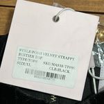 AMBER X MESHKI size XL black posh velvet strappy bustier top Photo 11