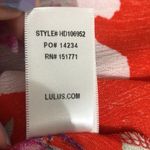 Lulus  Red Love Will Travel Floral Tropical Short Sleeve Wrap Dress Small EUC Photo 10