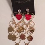 Bebe New  dangling hearts 💕 disks earrings Photo 0