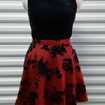 B Darlin B. Darlin Dress Junior Size 9/10 Black Red Velvet Sleeveless Cocktail Party Prom Photo 0