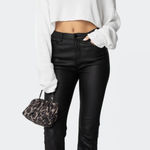 Edikted  Luna Faux Leather Flare Black Photo 0