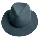 Anthropologie  Women's Blue Wool Fedora Hat One Size Travel Friendly Photo 1