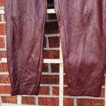 Marc New York  Faux Leather Burgundy Pants Size 16 Photo 2