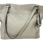 Michael Kors Crosby Pebbled Leather Purse Tote Handbag Pearl Gray Large Photo 0