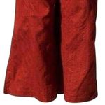 Cache  Rust 100% Raw Silk Removable Self Belt Crop Pant New NWT Linen Feel $108 Photo 5