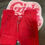 Marvel Red Jeanspants With White Stitching Photo 1