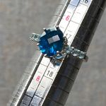 CID Clyde Duneier 10K White Gold Oval Blue London Topaz Ring Aquamarine Size 7 Photo 6
