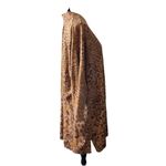 Isaac Mizrahi Isaac‎ Mizrahi Live Size 2X Brown Cheetah Animal Print Open Cardigan Pockets Photo 2
