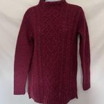J.Jill Mockneck Cable Knit Sweater Womens XS Dark Academia Preppy Wool Cashmere Photo 12