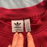 Adidas  Red Oversized Sweatshirt - Essential Fleece Photo 1