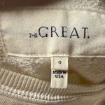 THE GREAT. Beige Checkered Crewneck Sweater Size 0 Photo 6
