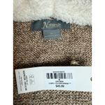 Natural Reflections  Womens‎ M Camel Brown Knit Hooded Open Front Cardigan Photo 3