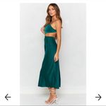 Beginning Boutique  Emerald Cutout Midi Dress Photo 2