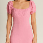 Lush Clothing Lush Pink Cinched Puff Sleeve Mini Dress Photo 0