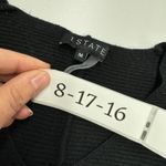 1. State  Sweater Womens Medium Black Balloon Sleeve Ribbed‎ Knit V Neck Photo 5