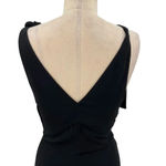 Aritzia Wilfred Tie Shoulder Sleeve Black Midi Dress Sleeveless Slip Size Small Photo 9