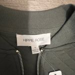 Hippie Rose Olive green women’s zip up jacket  Photo 3