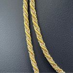 Monet Vintage  Signed Two-tone Gold & Silver Twisted Rope Chain 27" Necklace 29g. Photo 4
