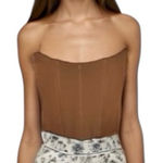 White Fox Boutique White fox brown corset top strapless Fairycore festival whimsigoth steampunk Photo 0