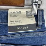 DL1961 Patti Straight NWT Size 25 High Rise Vintage 31" Denim Jeans Split Cuff Photo 11