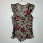 H.I.P. Multicolor Floral Ruffle Blouse Size M Photo 6