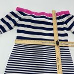 Eliza J  Dress Womens Size 8 Petite Pink Blue‎ Striped Off Shoulder Long Sleeve Photo 8