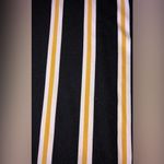 Polly & Esther Polly&Ester black yellow and white striped bell bottoms size small long Photo 2