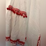 Solitaire Swim  Coverup Medium White Red Crochet Top Dress Photo 3