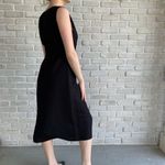 Mercer & Madison Sz 10 Black Linen Midi Dress Photo 1