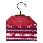 Vineyard Vines  Shirt Women Medium Red Whale Isle‎ Quarter Zip Pullover Preppy Photo 7