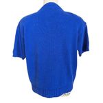 Nordstrom 90s Vintage Short Sleeve Crew Neck Sweater Blue Size Medium Photo 4
