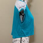 Jessica Simpson Turquoise & White Lace Crop Top Photo 6