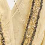 ZARA  dress maxi flowy butter yellow beaded embroidered boho summer vacation Photo 19