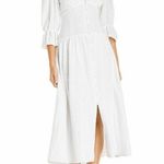 Rebecca Taylor La Vie Leaf Milk Embroidered Tea Dress A-line Short Sleeve Brunch Photo 0
