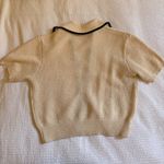 Bohme  Cream and Black Cardigan Sweater Photo 4
