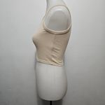 Princess Polly  Beige Ribbed Butterfly Cropped Tank Top Size 6 Photo 2